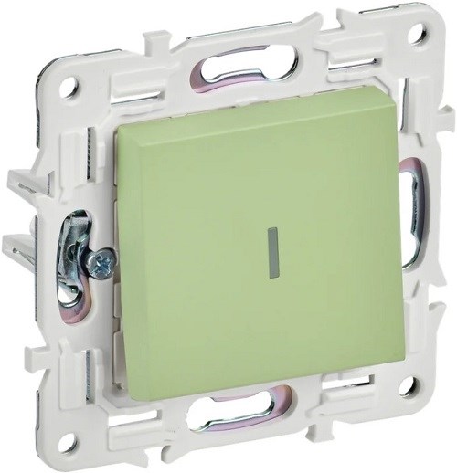 Выключатель одноклавишный с подсветкой  IEK SK-V10-1-10-K06 1157286