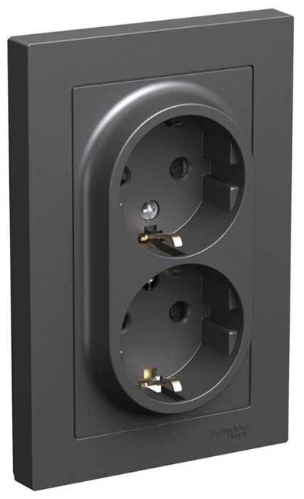 Розетка двухместная с заземлением  Systeme Electric ATN001426 1155786