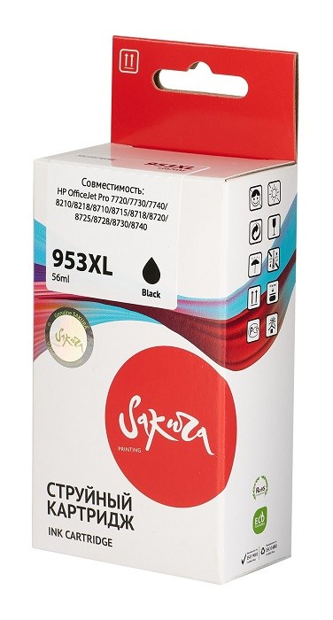 Картридж струйный Sakura L0S70AE (№953XL Black) 986781