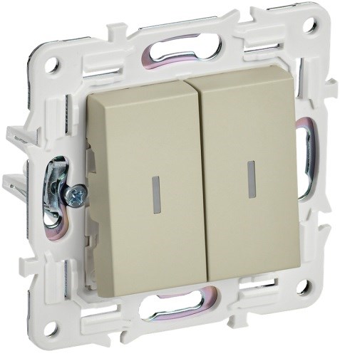 Переключатель двухклавишный  IEK SK-V22-1-10-K10 1157334