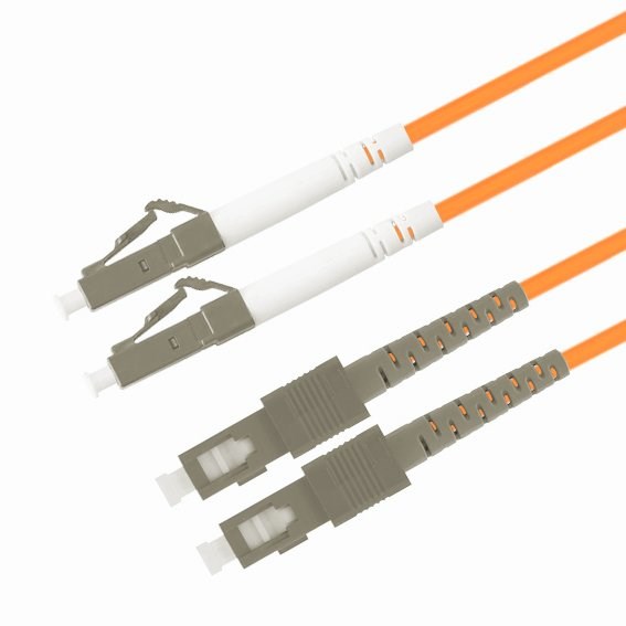 Патч-корд волоконно-оптический TELCORD ШОС-2x3.0-2LC/U-2SC/U-MM50-3м-LSZH-OR 804200