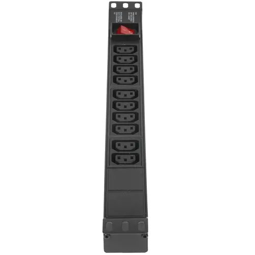 Блок розеток 19", 10 розеток Exegate ServerPro PDU-19H001 Al-10C13-C14-SW 1041291