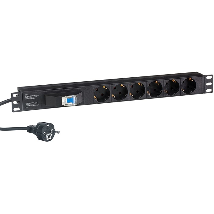 Блок розеток  Exegate ServerPro PDU-19H610 Al-6S-EU2.5CU-1P 1041313