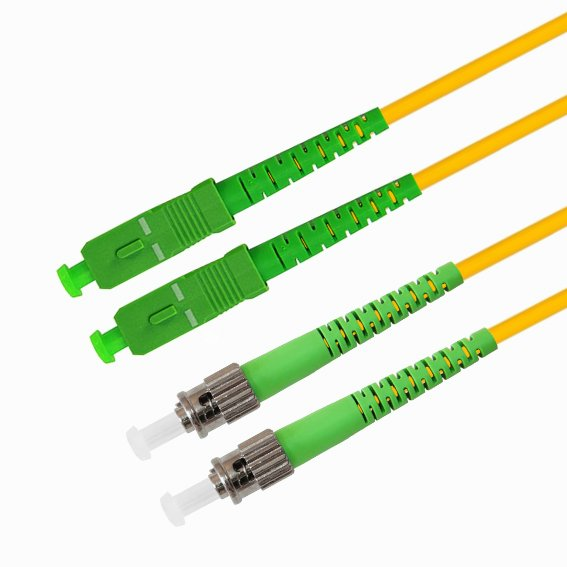 Патч-корд волоконно-оптический TELCORD ШОС-2x3.0-2SC/A-2ST/A-SM-100м-LSZH-YL 804042