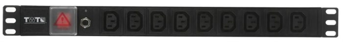 Блок розеток 19", 9 розеток TWT TWT-PDU19-10A9C3 507006