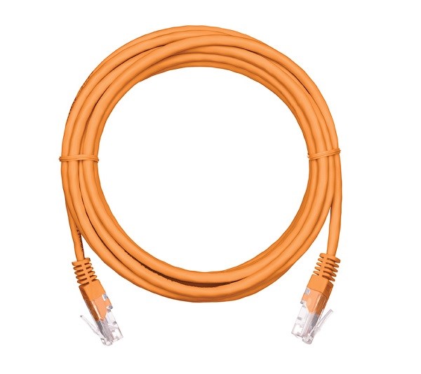 Кабель патч-корд U/UTP 5e кат. 3м Netlan EC-PC4UD55B-BC-PVC-030-OR-10 596262