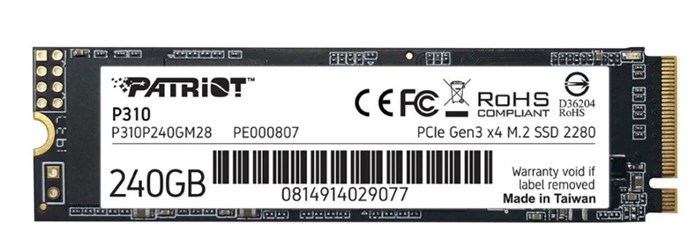 Накопитель SSD M.2 2280 Patriot Memory P310 240 ГБ 1132689