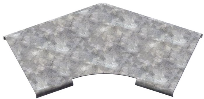 Крышка на угол гориз. 45°  Ostec КУПТП45-200-0,7-R100-СЦ 914728