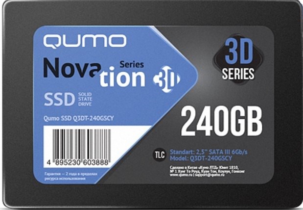 Накопитель SSD 2.5'' Qumo Q3DT-240GSCY 240 ГБ 1119434