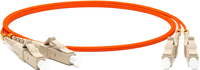 Патч-корд волоконно-оптический Hyperline FC-D2-50-LC/PR-LC/PR-H-10M-LSZH-OR 897383