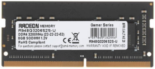 Модуль памяти SODIMM DDR4 8GB AMD R948G3206S2S-UO 842978
