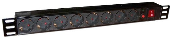 Блок розеток 19", 8 розеток TWT TWT-PDU19-10A8P 296323