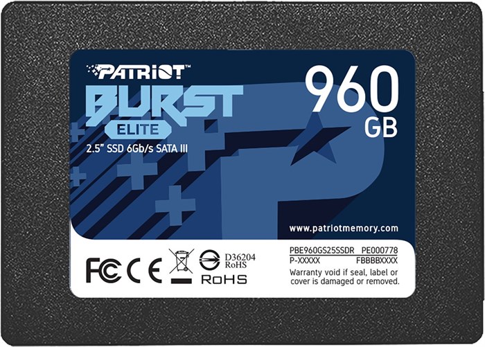 Накопитель SSD 2.5'' Patriot Memory PBE960GS25SSDR 960 ГБ 829141