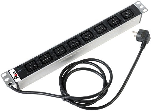 Блок розеток 19", 8 розеток ЦМО R-16-8C19-I-440-3 650651