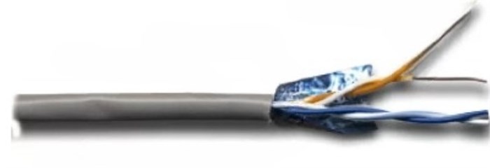 Кабель витая пара F/UTP 5e кат. 2 пары TWT TWT-5EFTP2-GY 273785