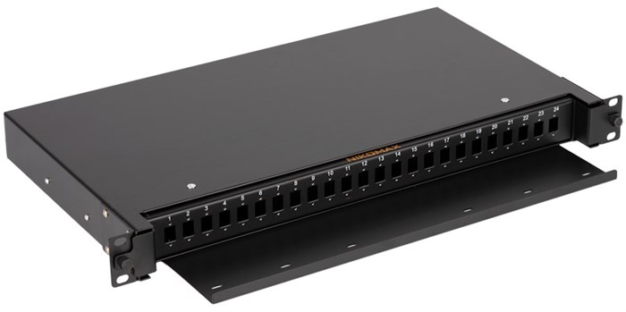 Кросс оптический стоечный 19" выдвижной 1U NikoMax NMF-RP24SC-TS-P1-1U-BK 1088268