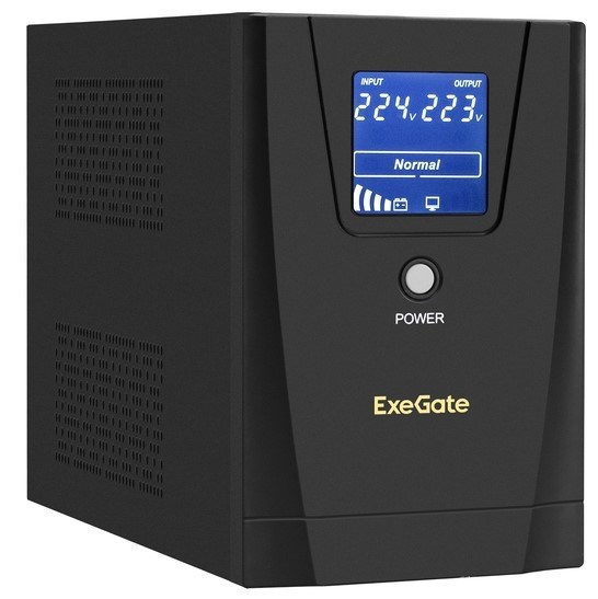 Источник бесперебойного питания  Exegate SpecialPro Smart LLB-1600.LCD.AVR.2SH.3C13.USB 991181
