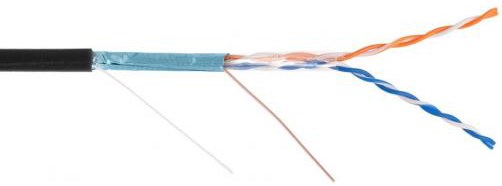Кабель витая пара F/UTP 5e кат. 2 пары Netlan EC-UF002-5-PE-BK 512793