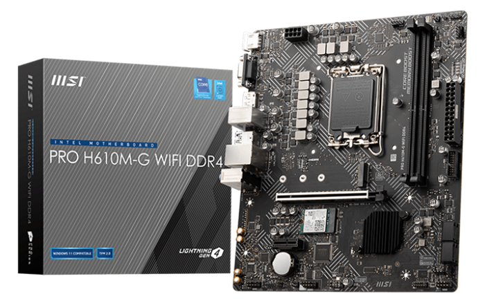 Материнская плата mATX MSI PRO H610M-G WIFI DDR4 1034655