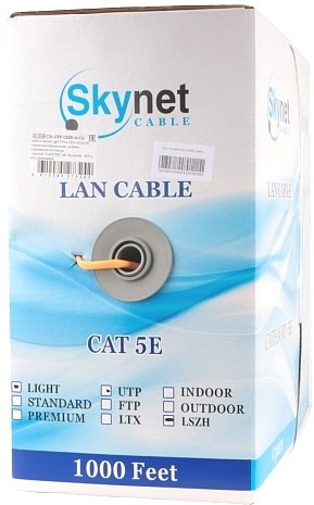 Кабель витая пара U/UTP 5e кат. 4 пары SkyNet CSL-UTP-LSZH-4-CU 966290