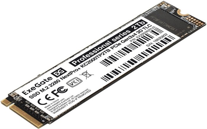 Накопитель SSD M.2 2280 Exegate NextPro+ KC2000TP2TB 2048 ГБ 1124000