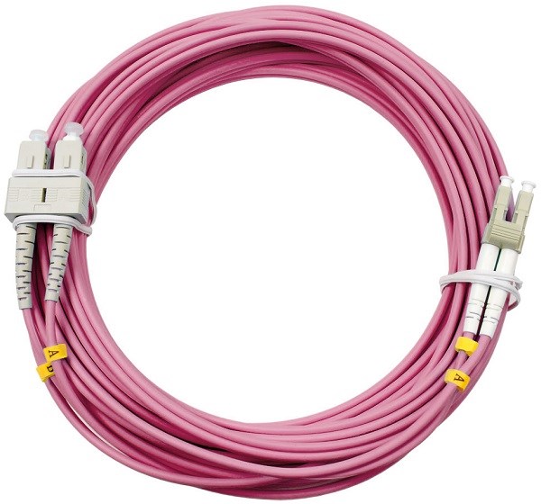 Патч-корд волоконно-оптический Cabeus FOP-50-OM4-LC-SC-15m 728651