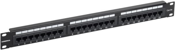 Патч-панель 19", 24xRJ45, UTP, Кат. 5е ITK PP24-1UC5EU-K05-G 830367