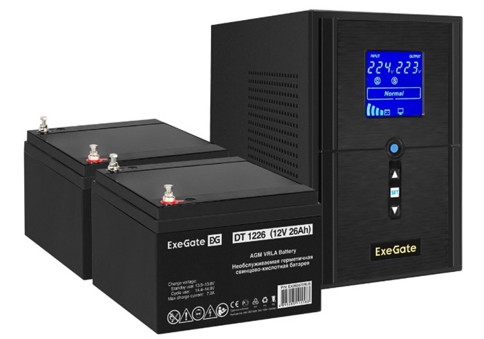 Комплект  Exegate SineTower SZ-1000.LCD.AVR.2SH.1C13.USB 1118209