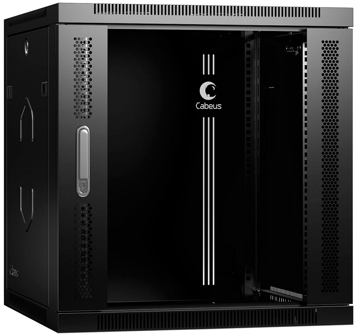 Шкаф настенный 19", 12U Cabeus SH-05F-12U60/35-R-BK 865416