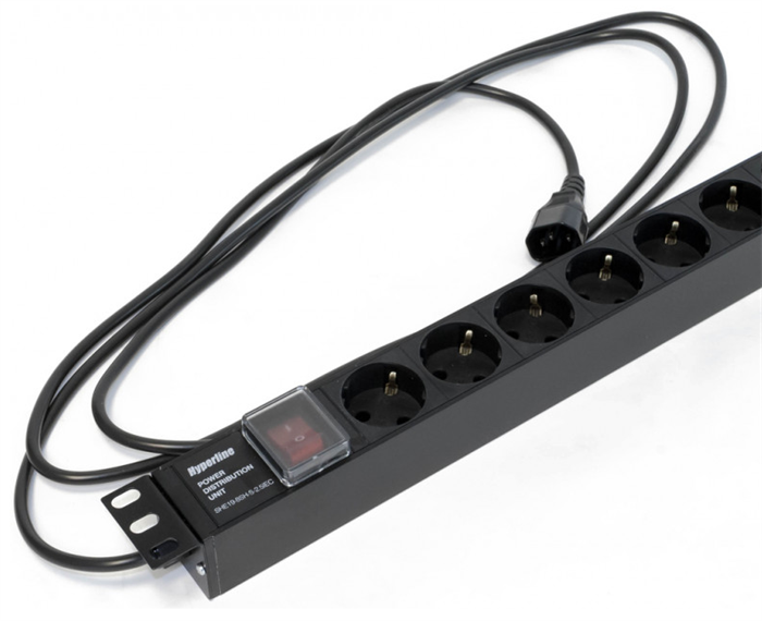 Блок розеток  Hyperline SHE-6SH-12IEC-S-2.5AIEC 1025572