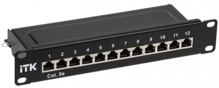 Патч-панель 10", 12xRJ45, STP, Кат. 5е ITK PP12-1UC5ES-D05-10 1164683