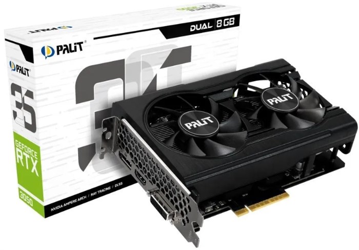 Видеокарта Palit GeForce RTX 3050 Dual (NE63050018P1-1070D) 991912
