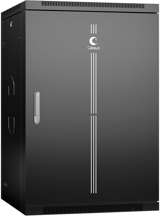 Шкаф настенный 19", 18U Cabeus SH-05F-18U60/60m-R-BK 865448