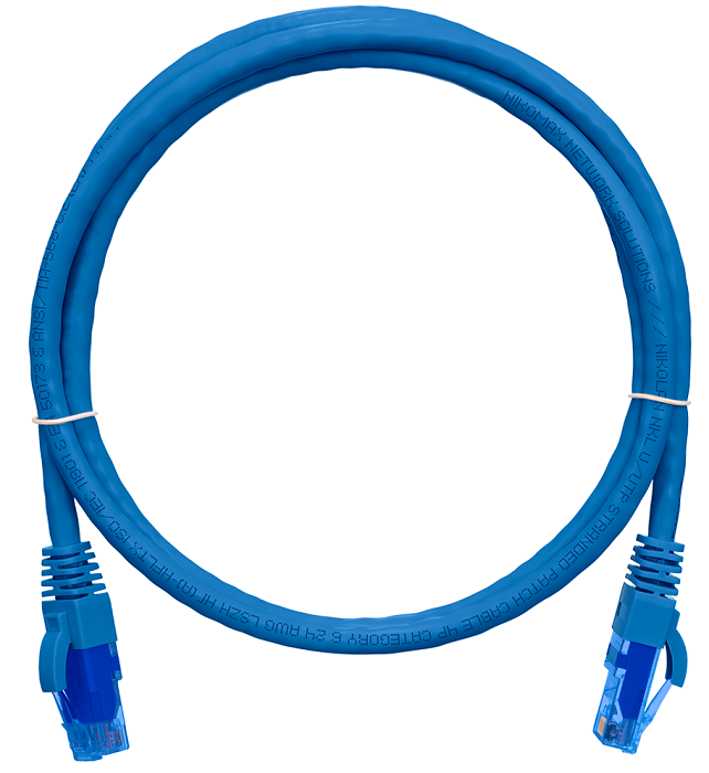 Кабель патч-корд U/UTP 6 кат. 2м NikoMax NMC-PC4UE55B-020-C-BL 853432