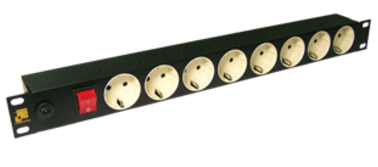 Блок розеток 19", 8 розеток Lanmaster LAN-EP19-8P/S-1.8M 561139