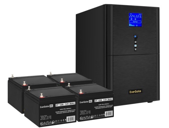 Комплект  Exegate SineTower SZ-3000.LCD.AVR.3SH.1C13.RJ.USB 1118267