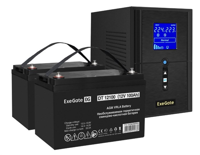 Комплект  Exegate SineTower SZ-1500.LCD.AVR.2SH.1C13.USB 1118223