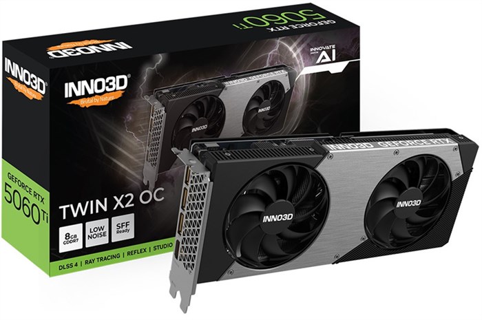 Видеокарта Inno3D GeForce RTX 5060 TI TWIN X2 OC (N506T2-08D7X-193075N) 1219146