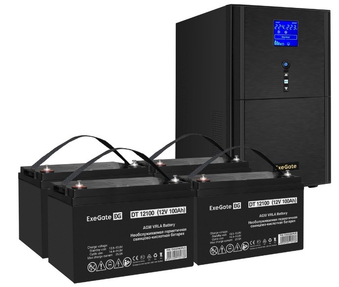 Комплект  Exegate SineTower SZ-5000.LCD.AVR.2SH.1C13.T.RJ.USB 1118281