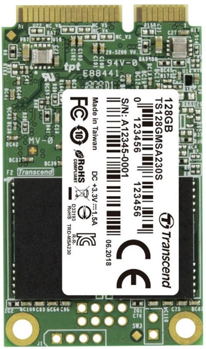 Накопитель SSD mSATA Transcend TS128GMSA230S 128 ГБ 669800