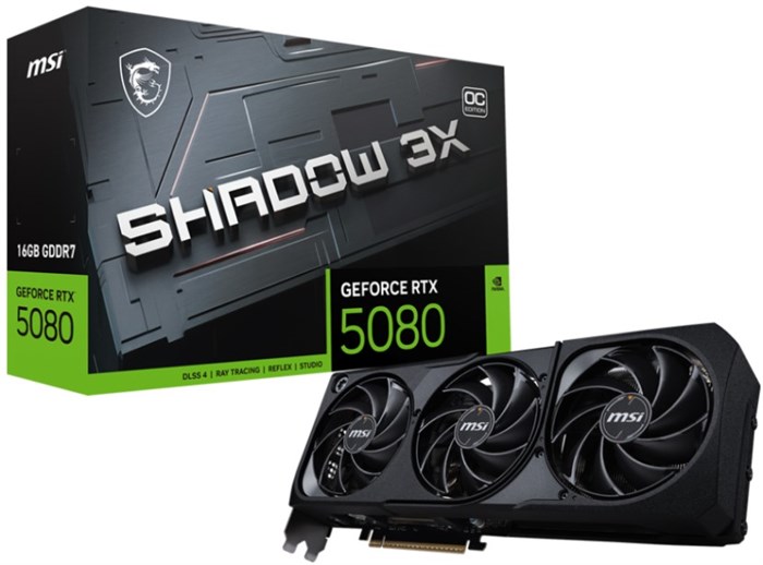 Видеокарта MSI GeForce RTX 5080 SHADOW 3X OC (RTX 5080 16G SHADOW 3X OC) 1186364