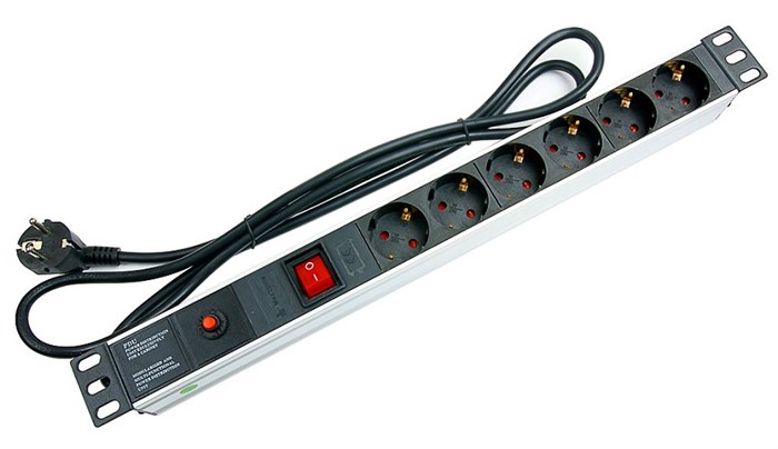 Блок розеток 19", 6 розеток Cabeus PDU-6P-F-2EU 513164