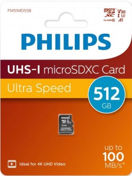 Карта памяти MicroSDXC 512GB Philips FM51MD55B/97 1115246