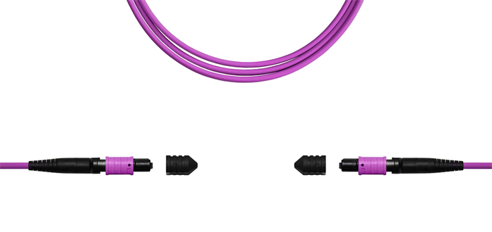 Волоконно-оптическая сборка 50/125, 12 волокон TELCORD ШОС-3.0-12-MPO/U(f)-MPO/U(f)-B-MM504-5м-LSZH-MG 1097884