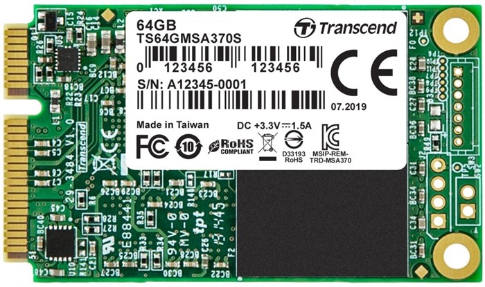 Накопитель SSD mSATA Transcend TS64GMSA370S 64 ГБ 815414