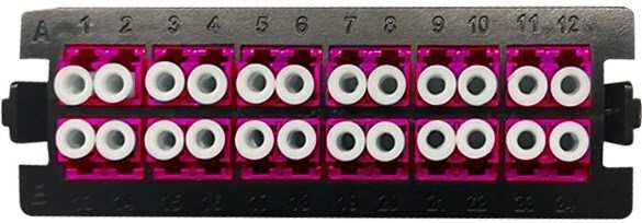 Вставка  Hyperline FO-EXHD-PLT-24LC/UPC-OM4-MG 1089063