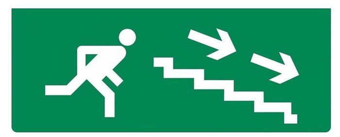 Оповещатель  Рубеж ОПОП 1-8 "Бегущий человек лестница вниз вправо" 1014969