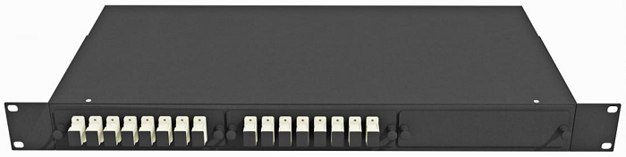 Кросс оптический стоечный  TopLAN КРС-Top-1U-16SC/U-OM2-BK 649000