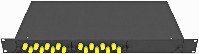 Кросс оптический стоечный  TopLAN КРС-Top-1U-16ST/U-OM2-BK 649004