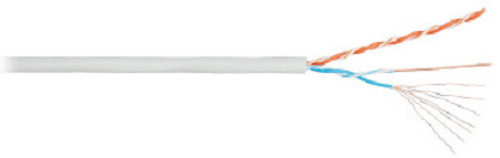 Кабель витая пара U/UTP 5 кат. 2 пары NIKOLAN NKL 2010C-GY 879271